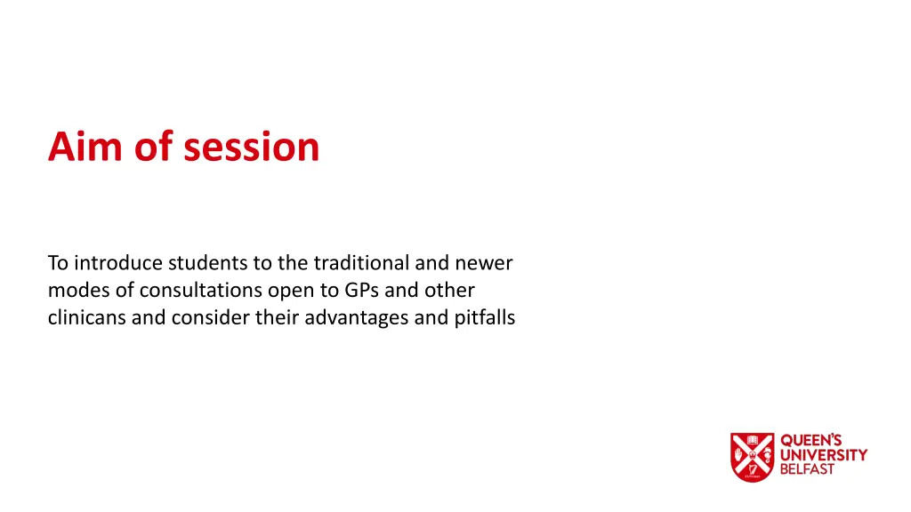 aim of session