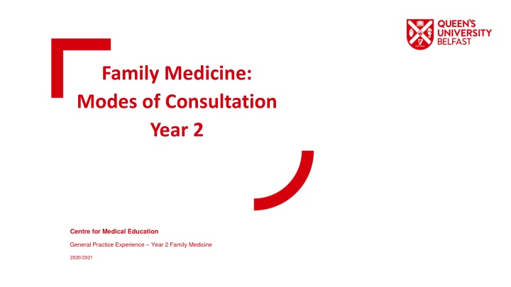 family medicine modes of consultation year 2