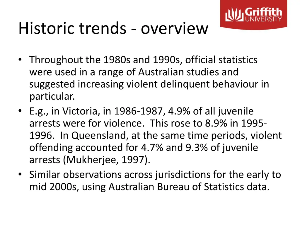 historic trends overview