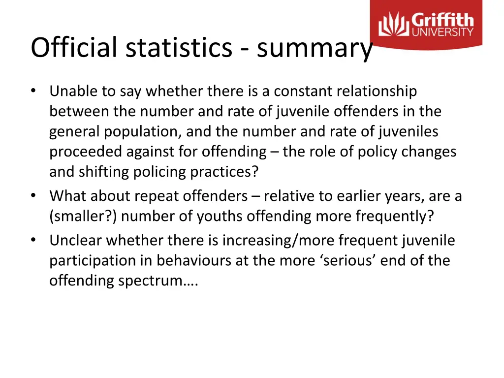 official statistics summary 2