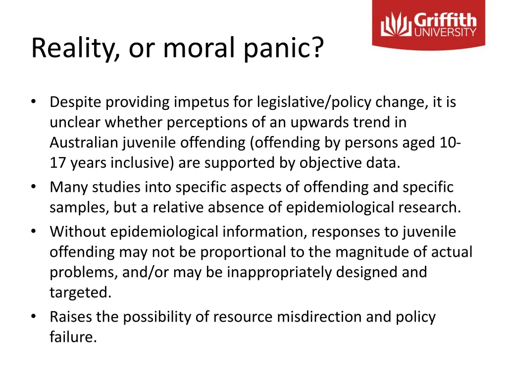 reality or moral panic