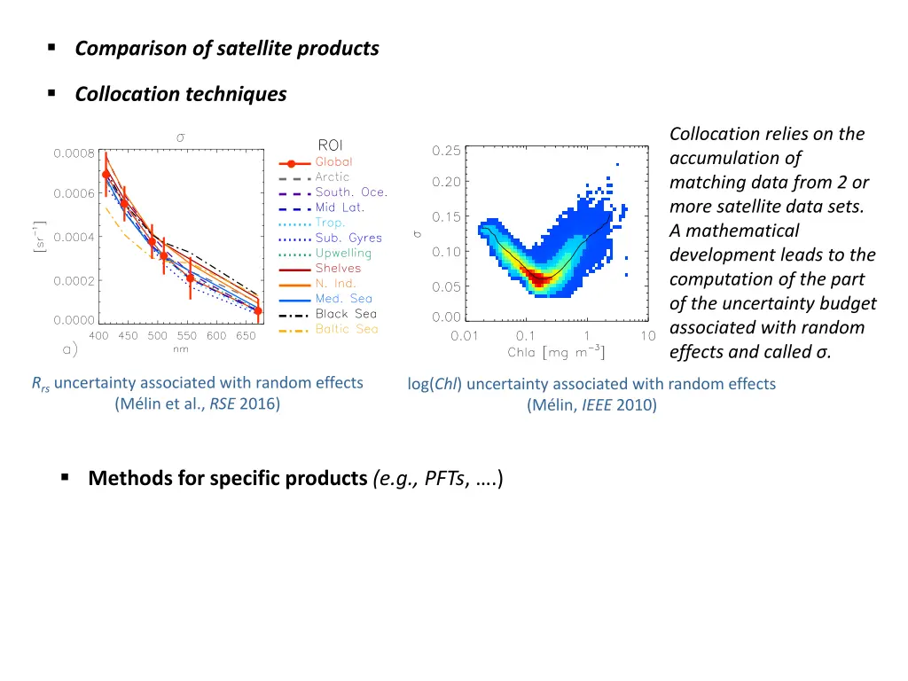 comparison of satellite products