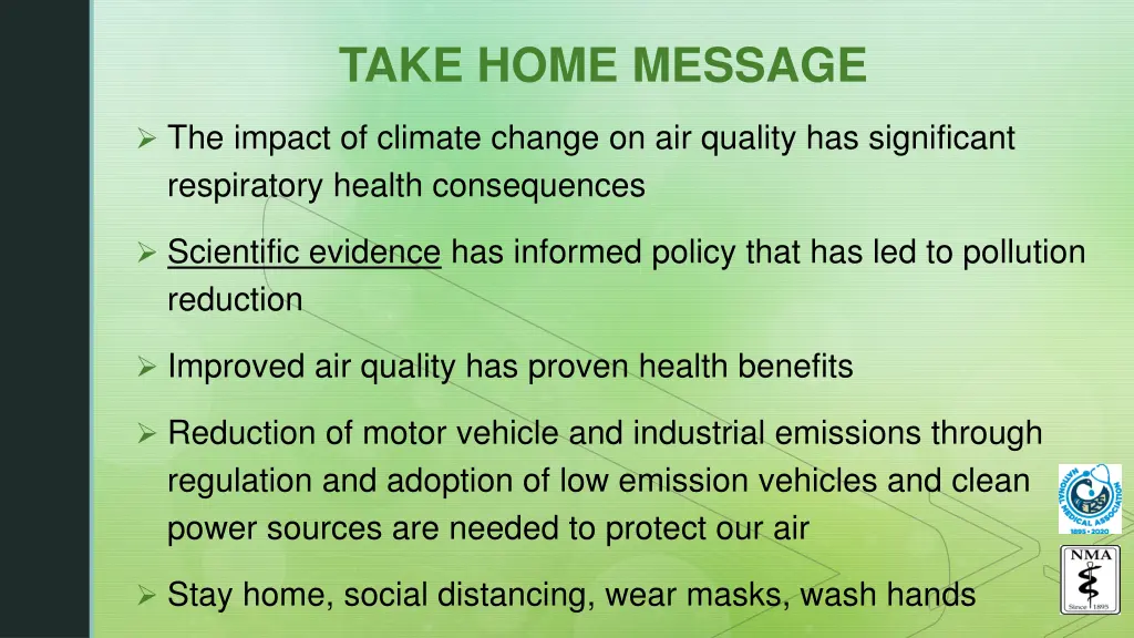 take home message