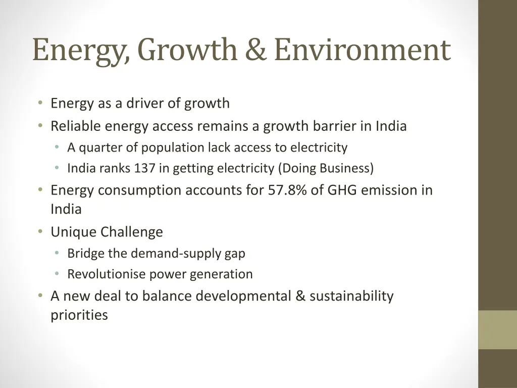 energy growth environment