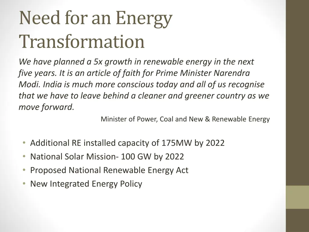need for an energy transformation 1