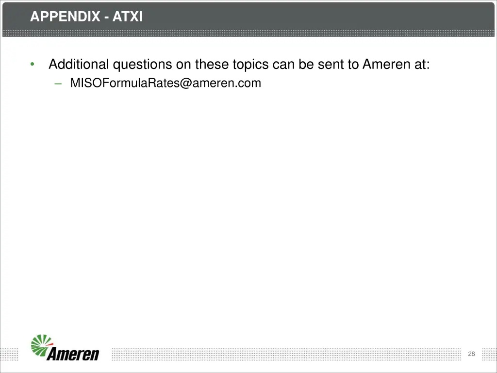 appendix atxi