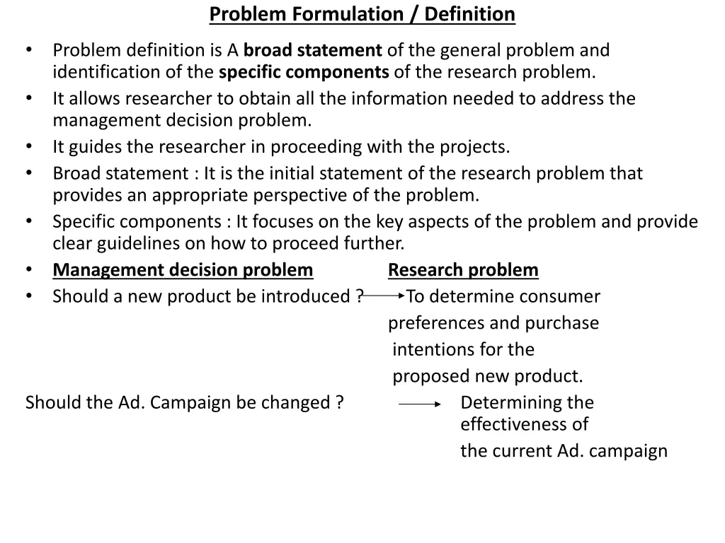 problem formulation definition
