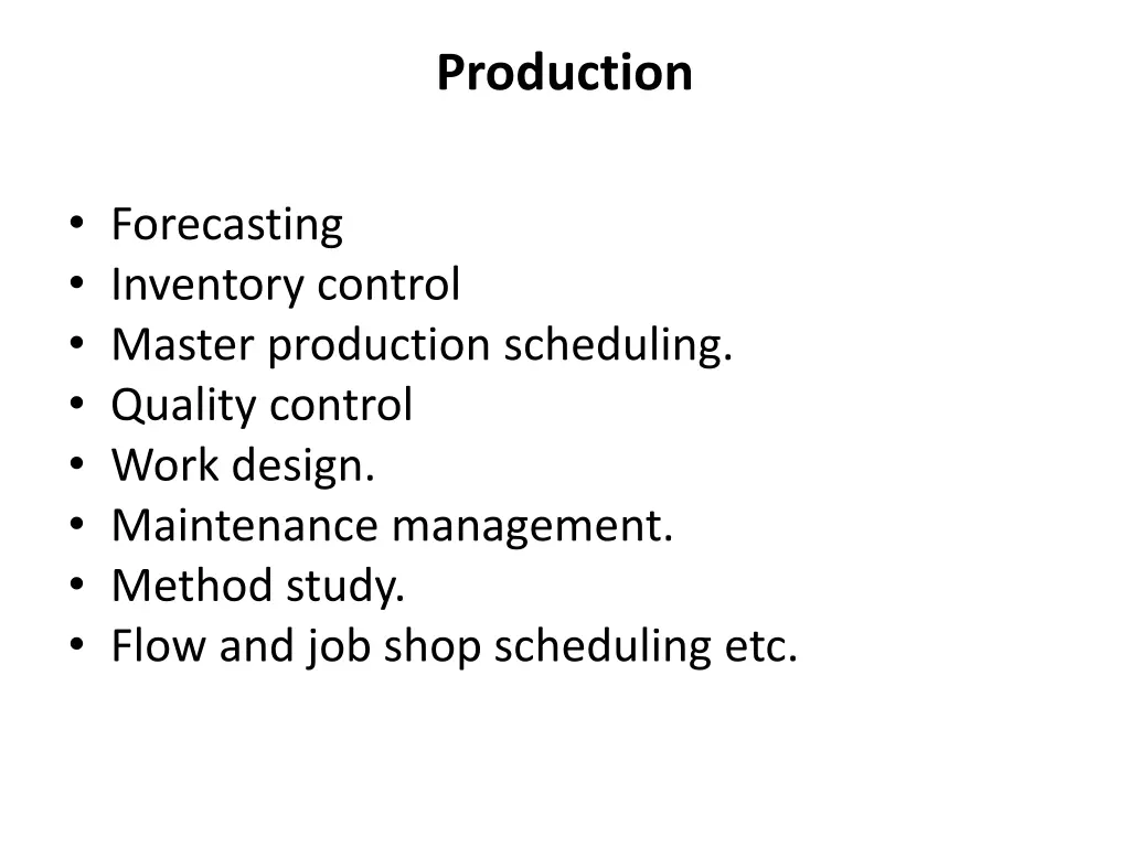 production