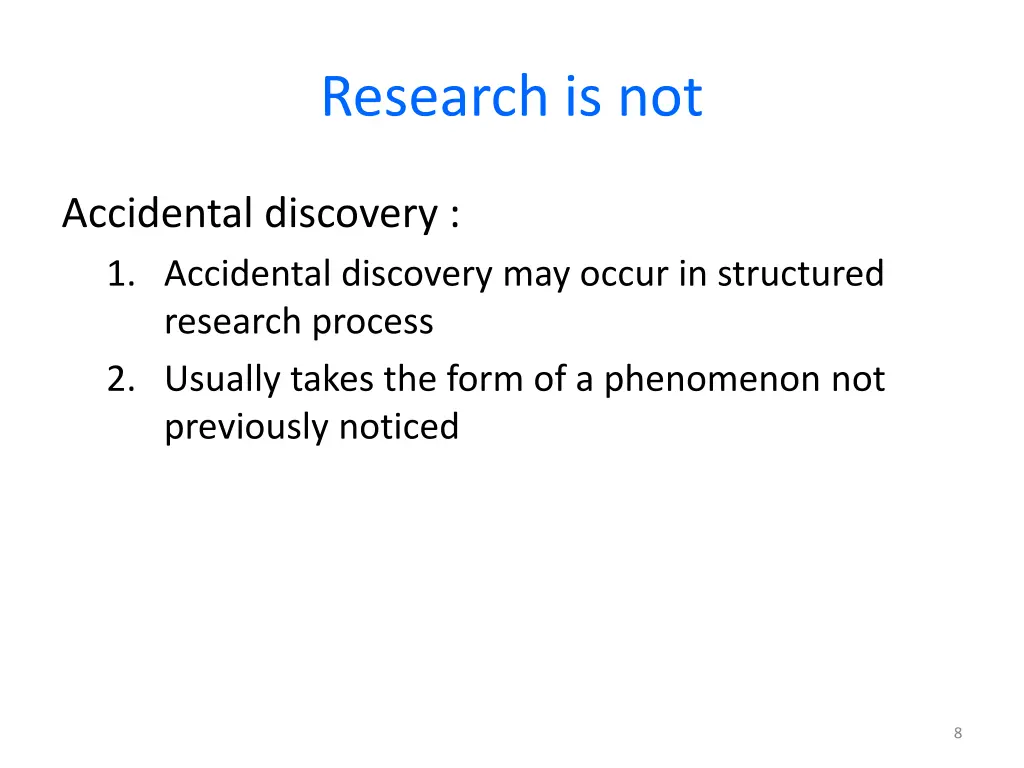 research is not