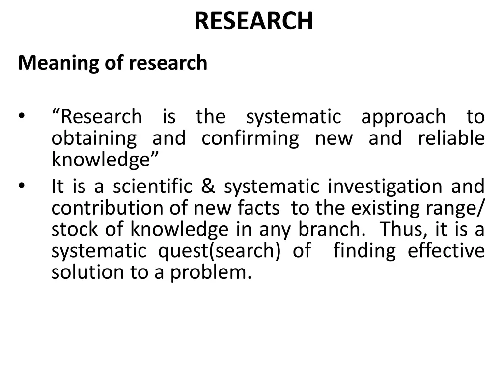 research