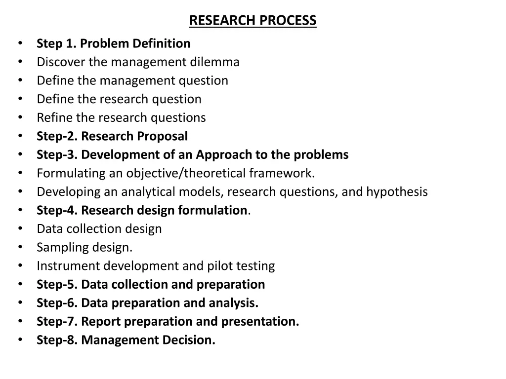 research process