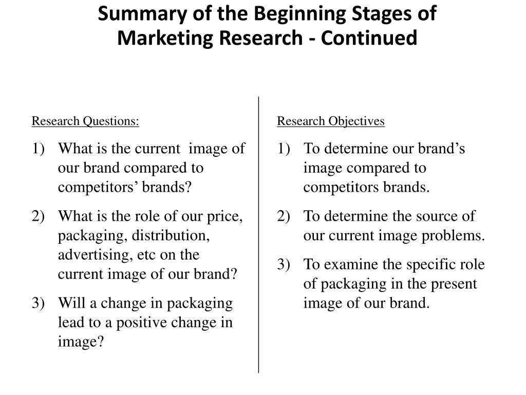 summary of the beginning stages of marketing 1
