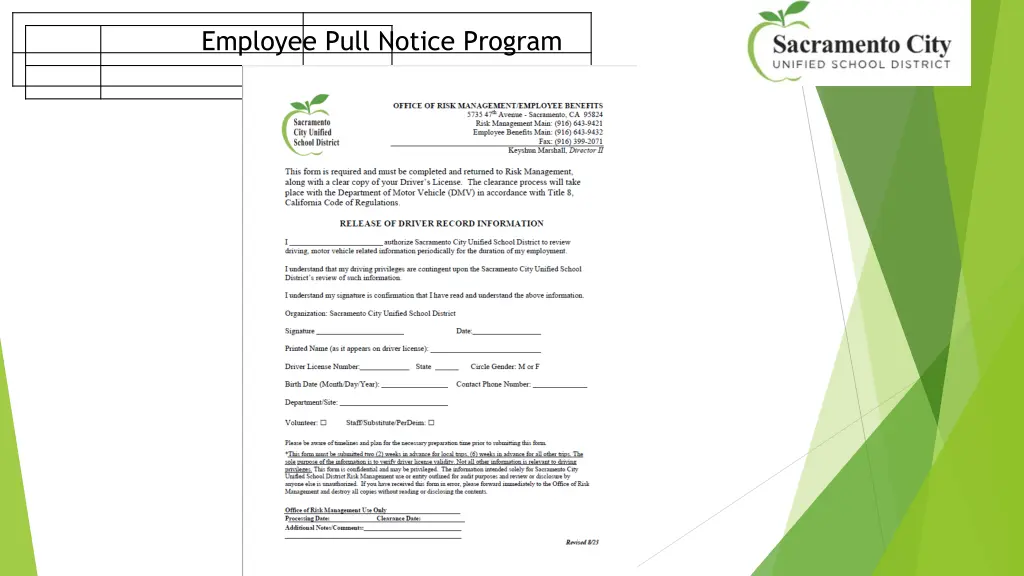 employee pull notice program