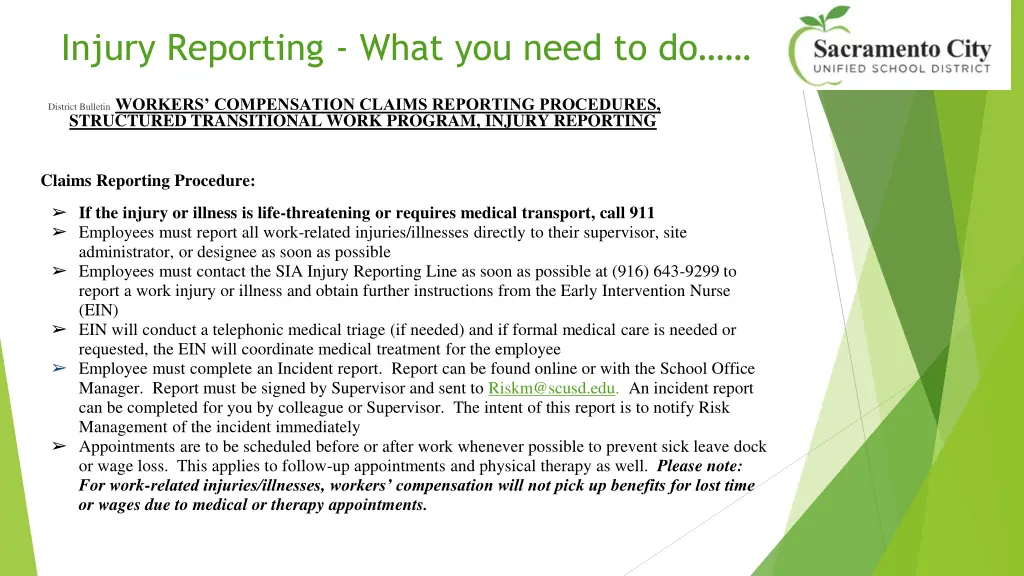 injury reporting what you need to do