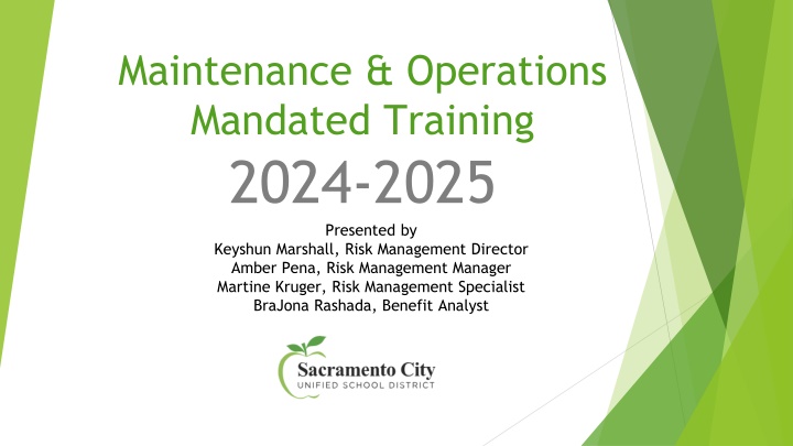 maintenance operations mandated training 2024