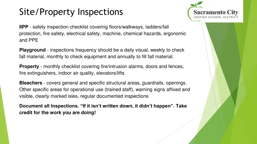 site property inspections