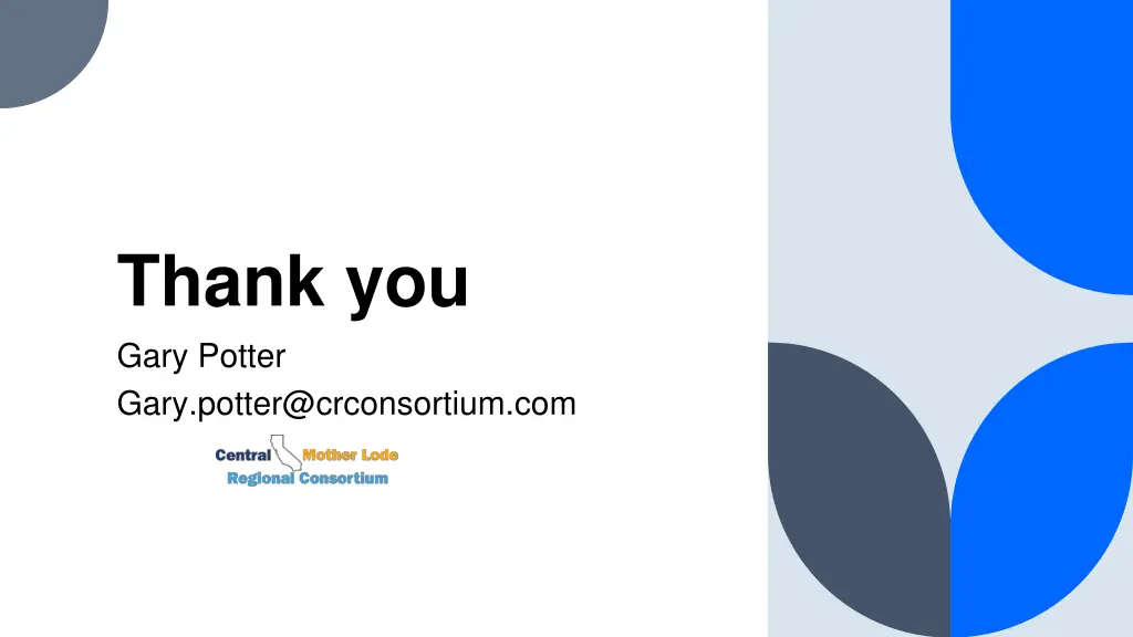 thank you gary potter gary potter@crconsortium com