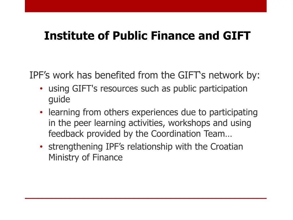 institute of public finance and gift