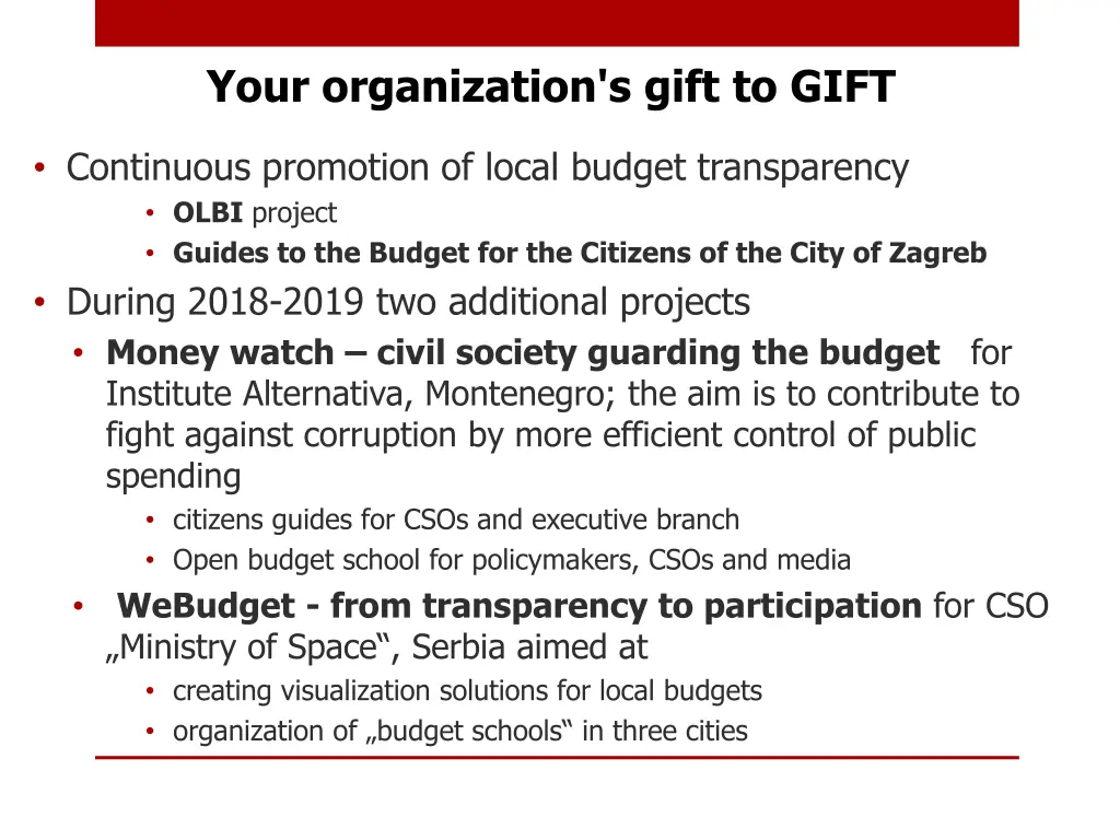 your organization s gift to gift
