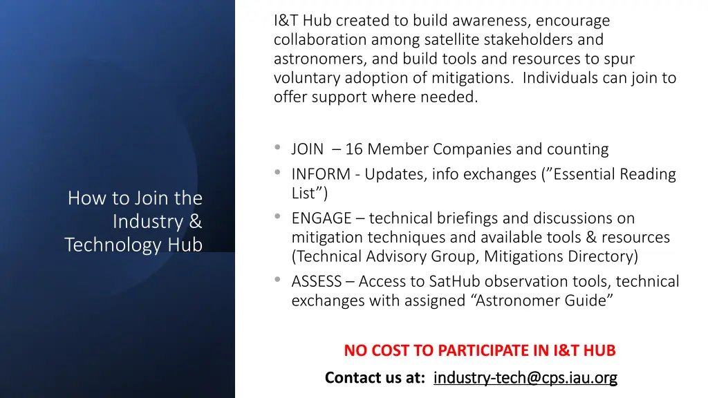 i t hub created to build awareness encourage