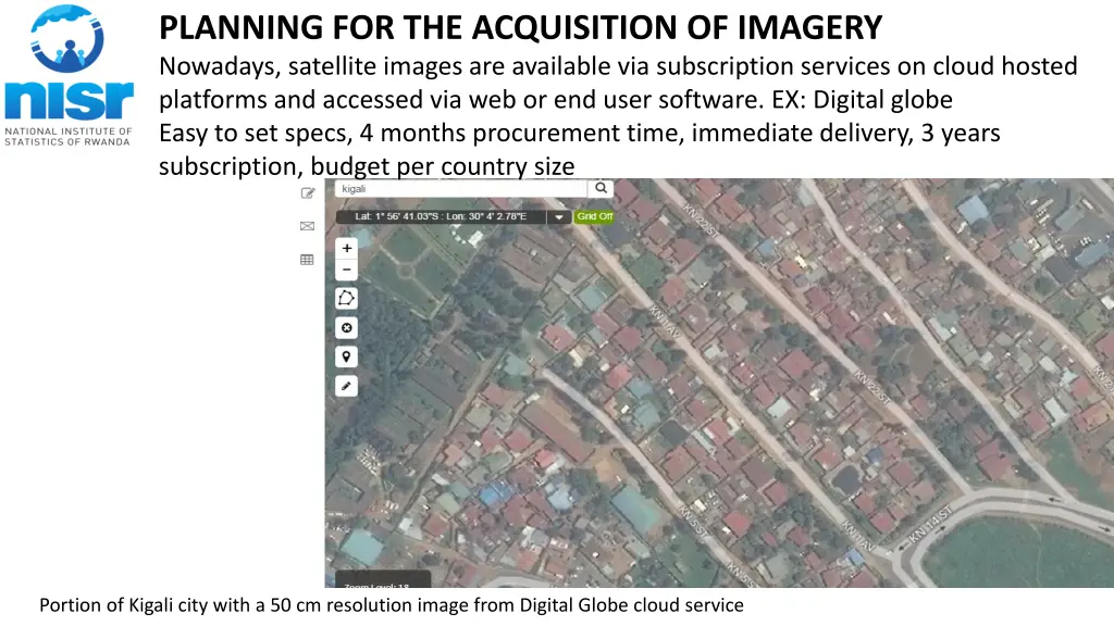 planning for the acquisition of imagery nowadays