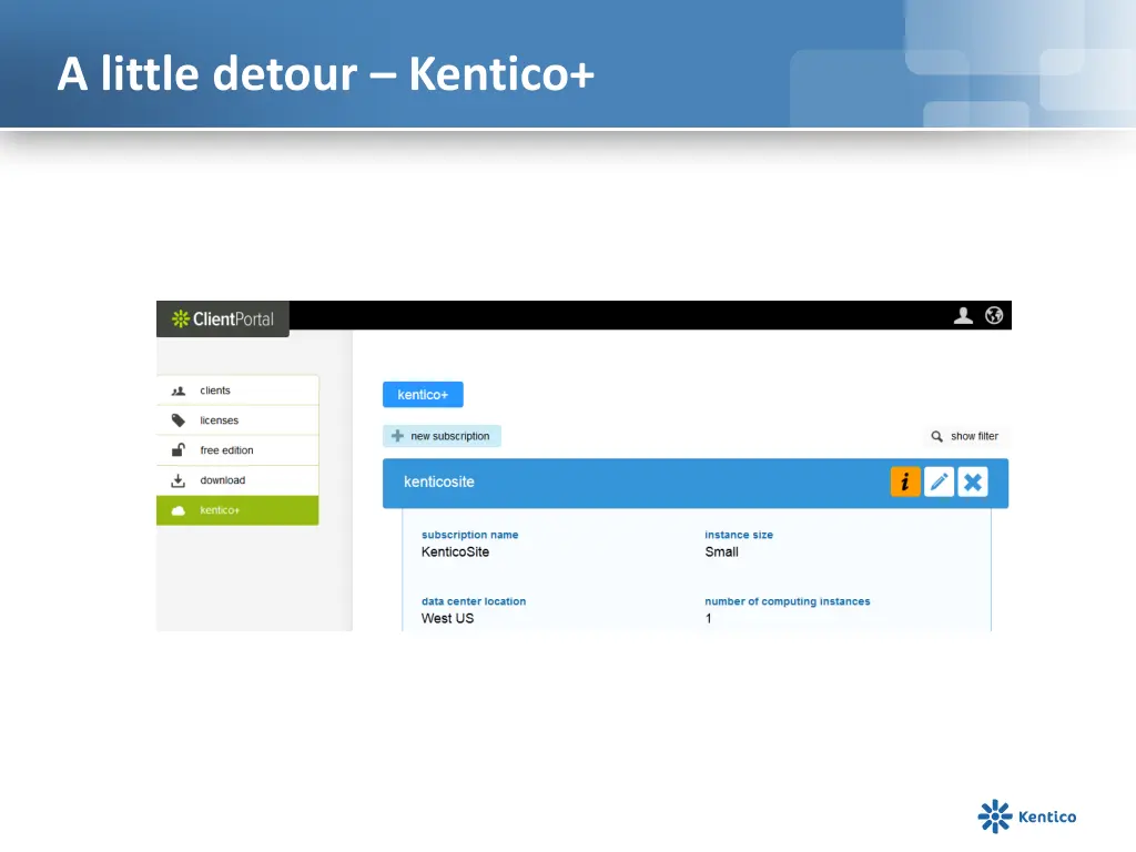 a little detour kentico