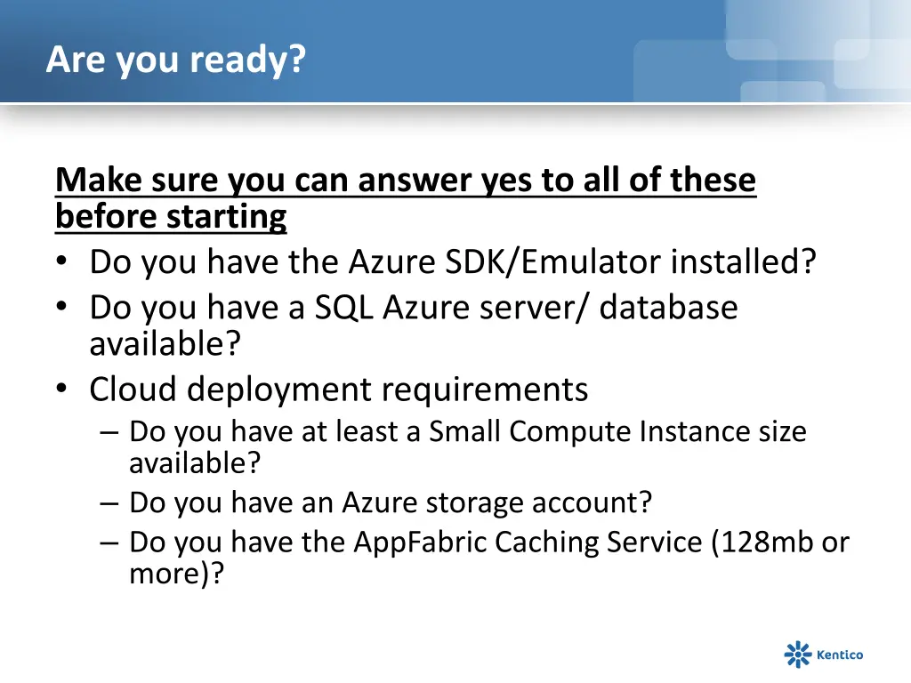 are you ready