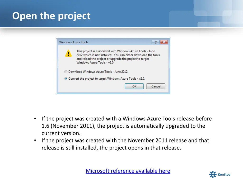 open the project