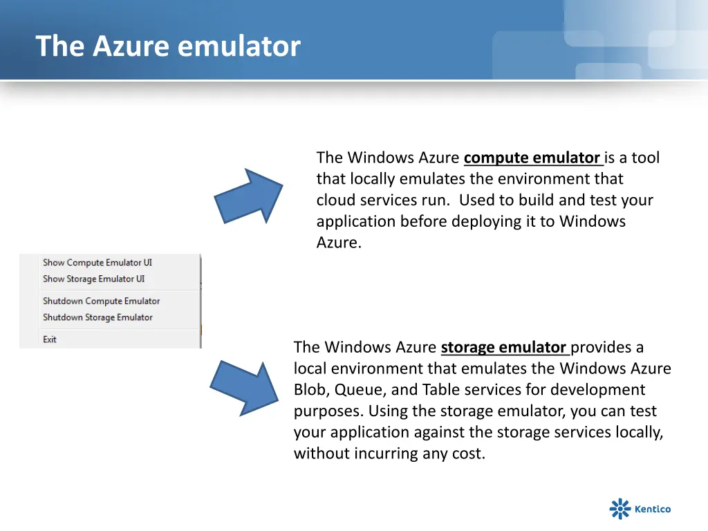 the azure emulator