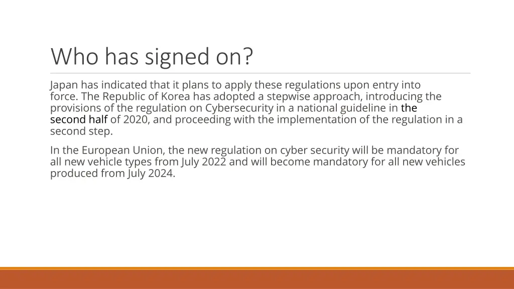 who has signed on