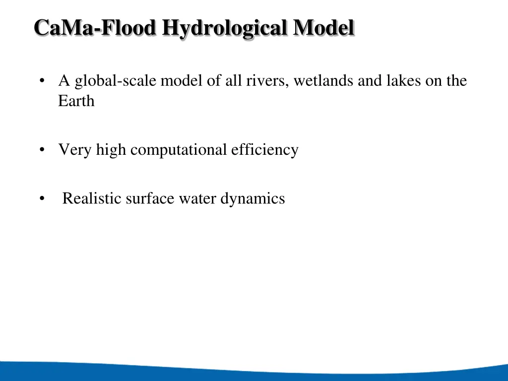 cama flood hydrological model