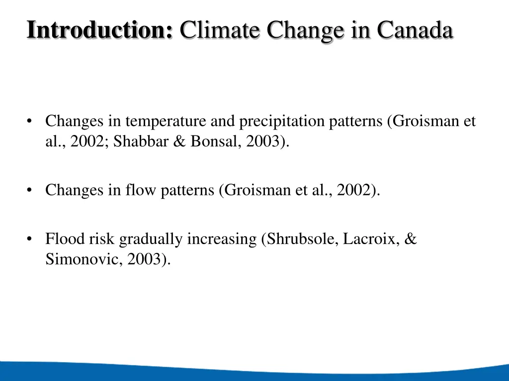 introduction climate change in canada