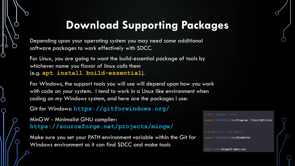 download supporting packages