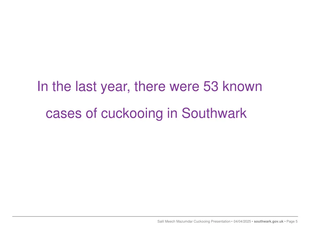 in the last year there were 53 known
