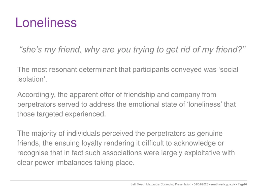 loneliness