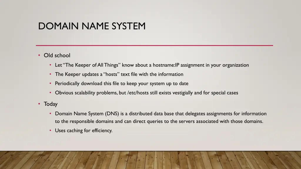 domain name system