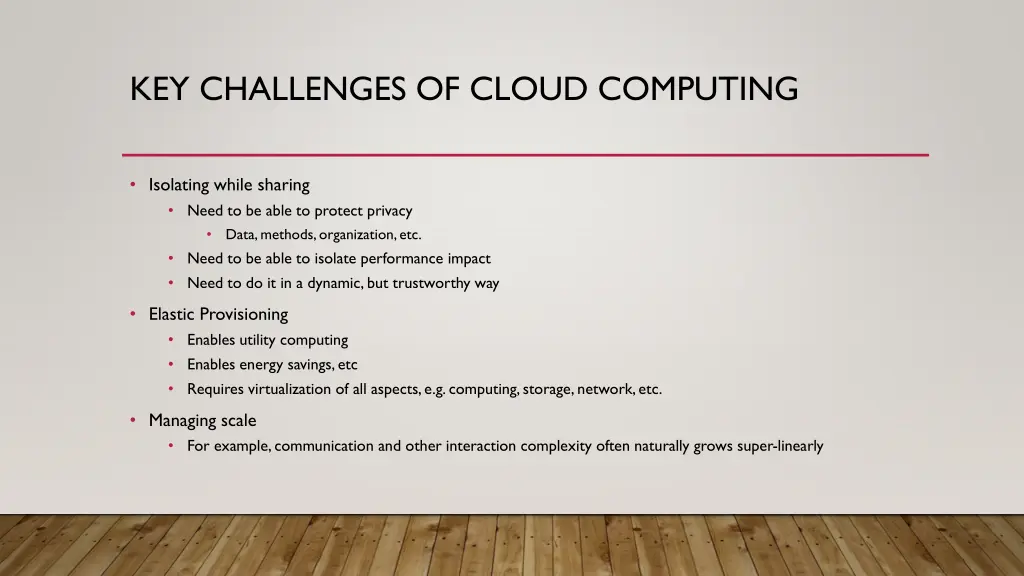 key challenges of cloud computing