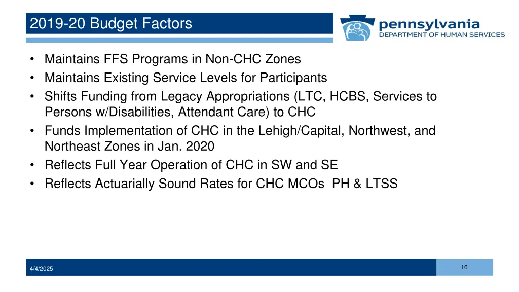 2019 20 budget factors