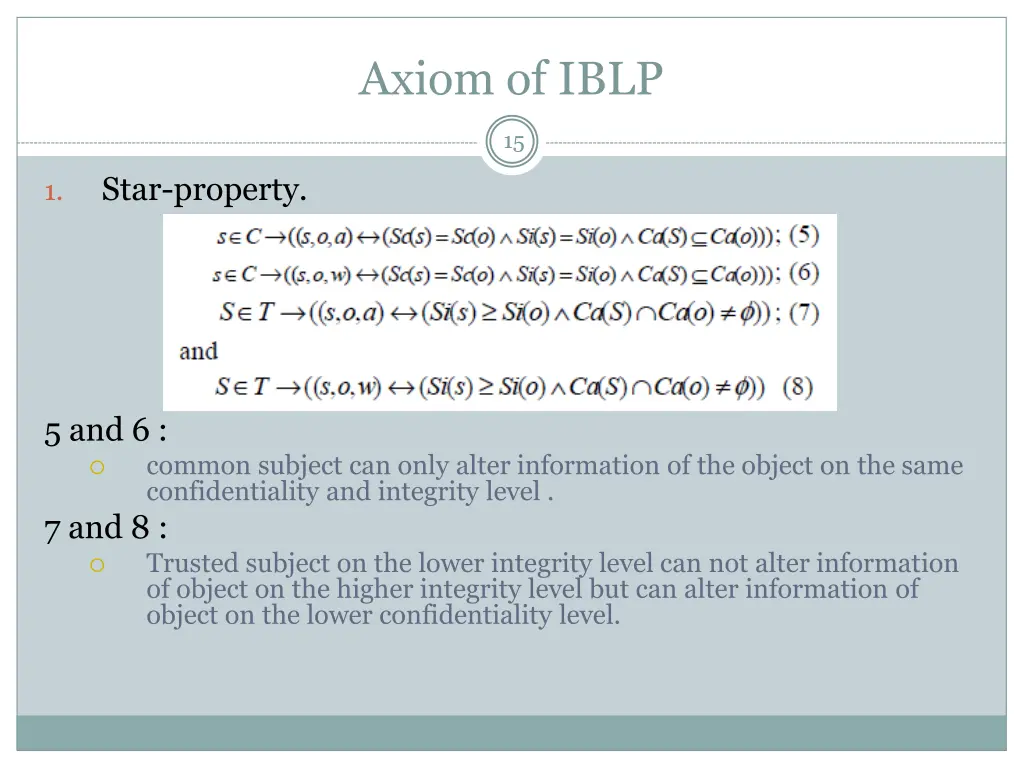 axiom of iblp 1