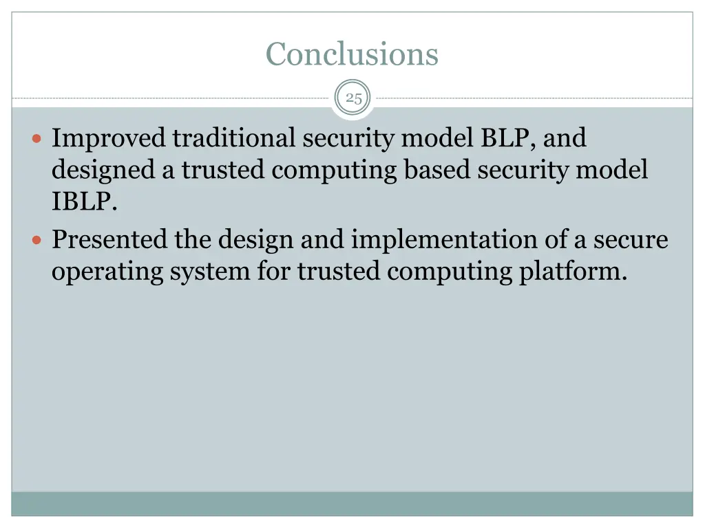 conclusions