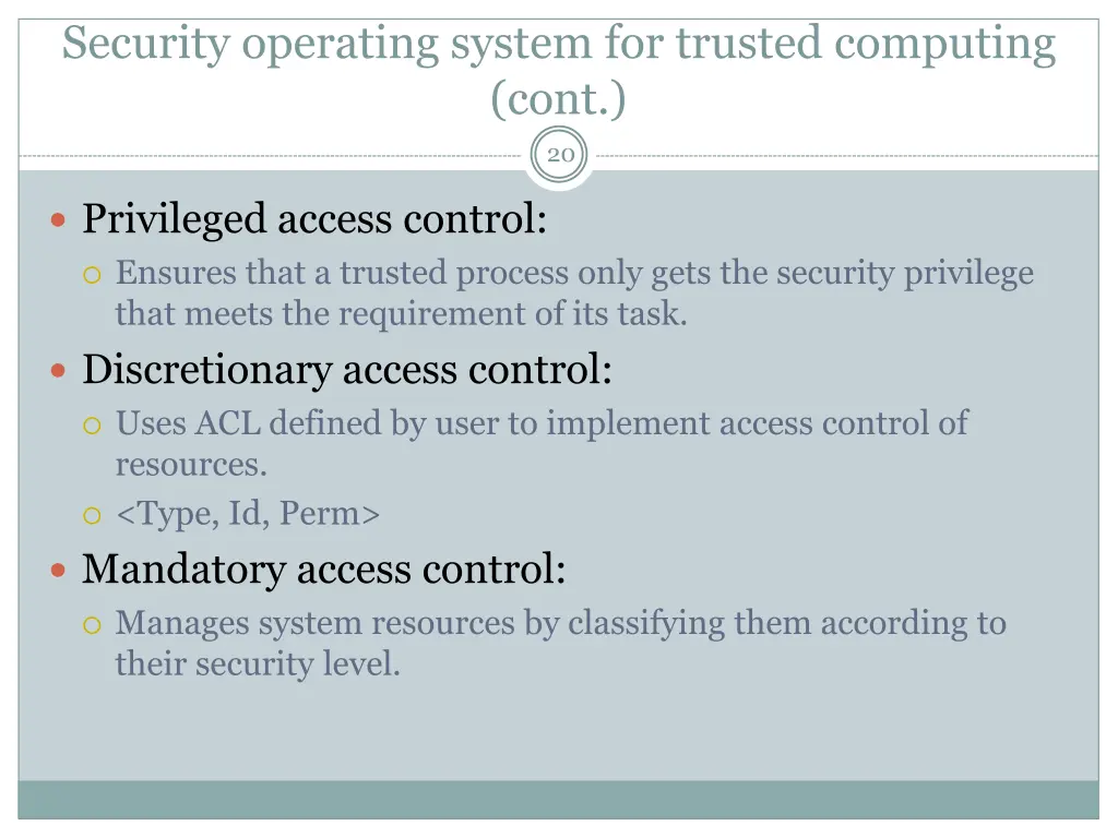 security operating system for trusted computing 2