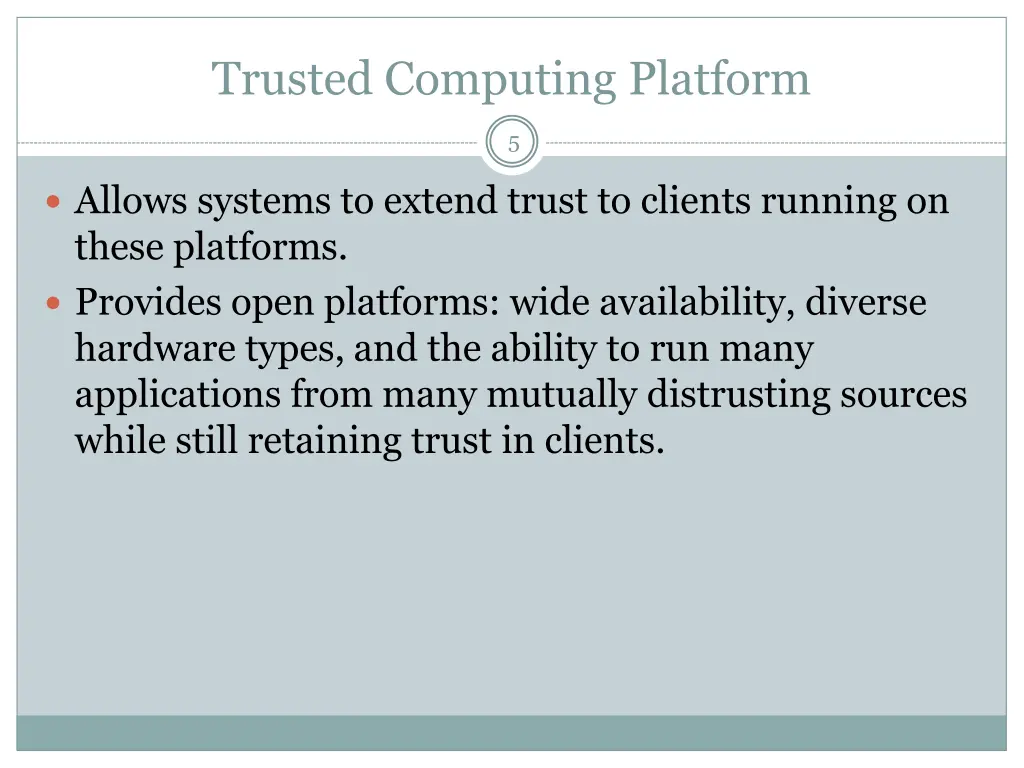 trusted computing platform