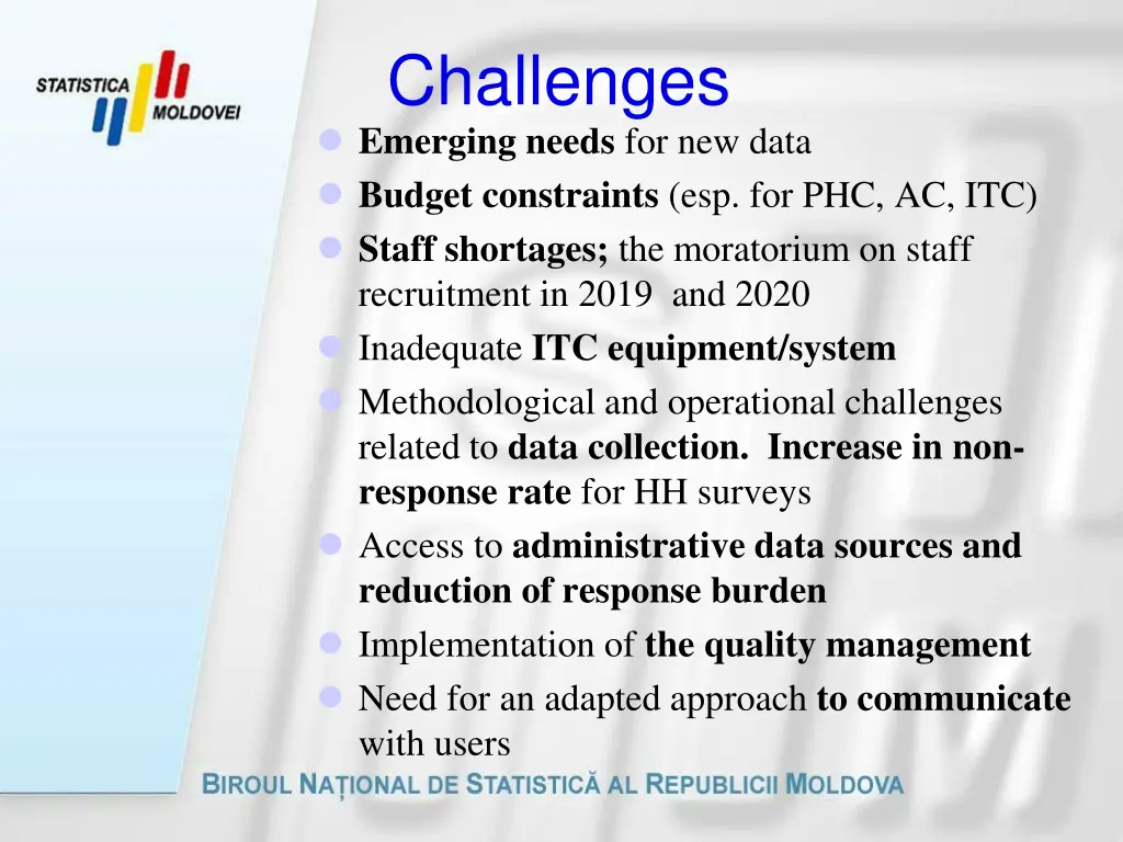 challenges emerging needs for new data budget