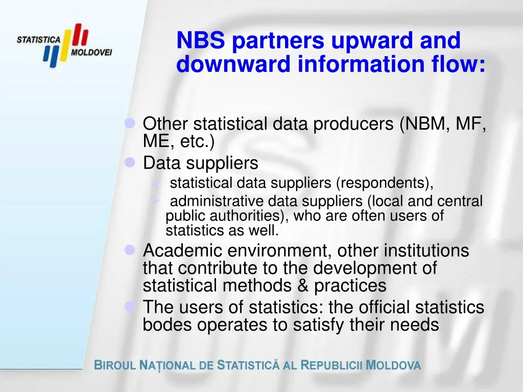 nbs partners upward and downward information flow