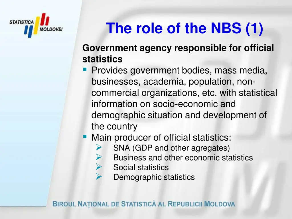 the role of the nbs 1