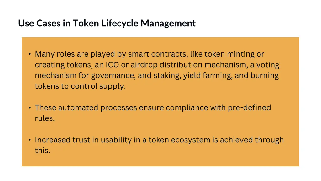 use cases in token lifecycle management