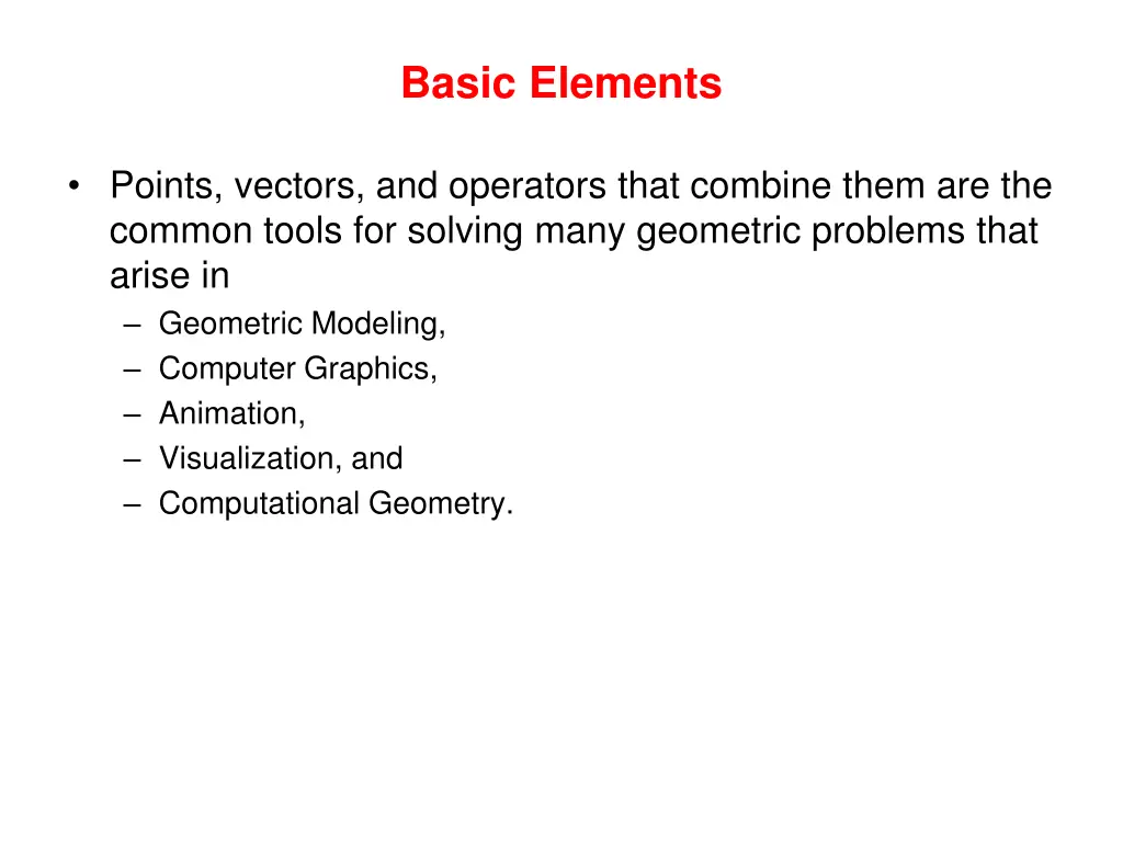 basic elements 1