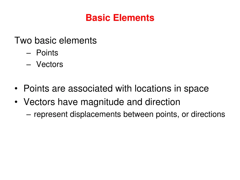 basic elements