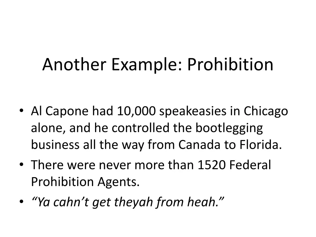 another example prohibition