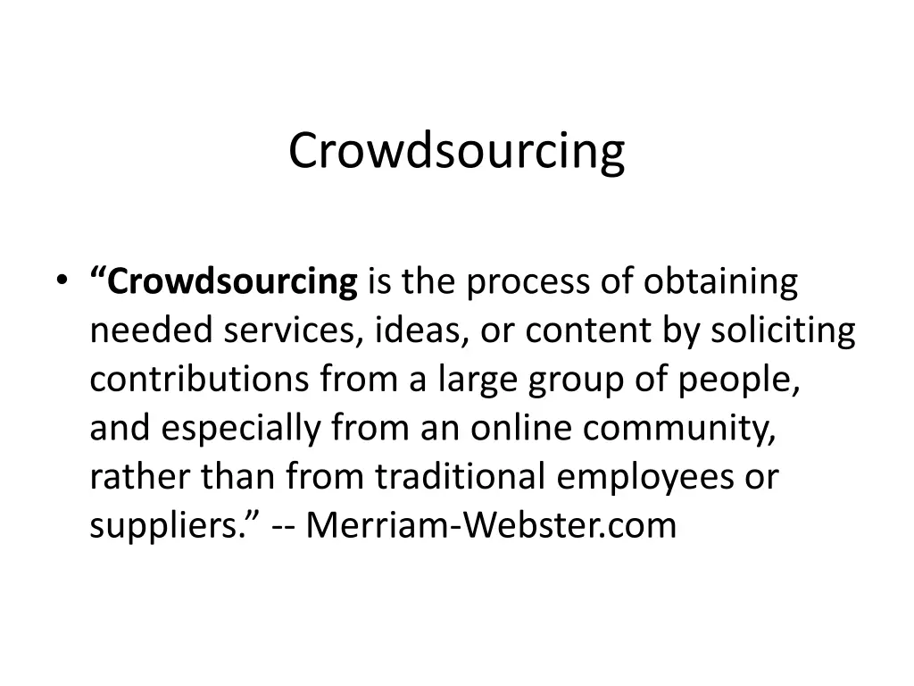 crowdsourcing